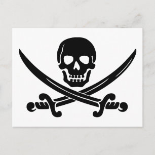 skull-307778 skull swords crossed black coat of a postcard