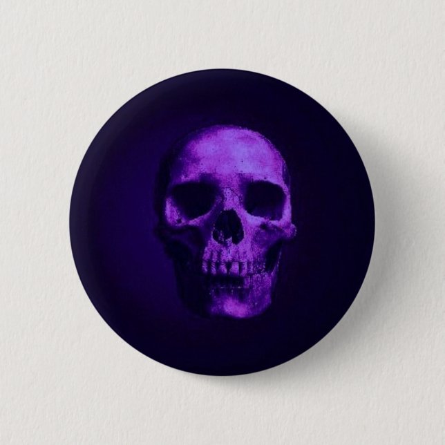 Skull 6 Cm Round Badge (Front)