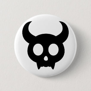 Skull 6 Cm Round Badge