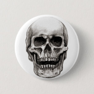 Skull 6 Cm Round Badge