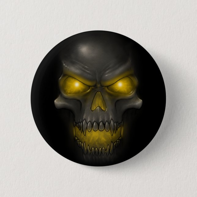 Skull 6 Cm Round Badge (Front)