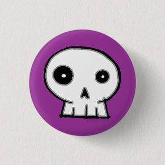 Skull 9-Purple 3 Cm Round Badge