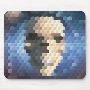 Skull abstract pattern mouse mat