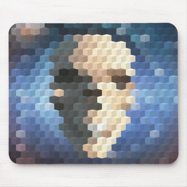 Skull abstract pattern mouse mat (Front)
