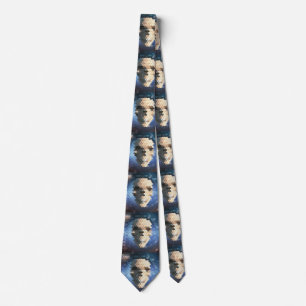 Skull abstract pattern tie