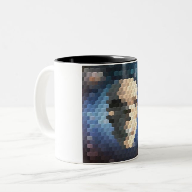 Skull abstract pattern Two-Tone coffee mug (Front Left)