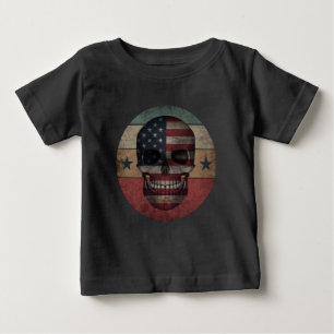 SKULL AMERICAN FLAG PATRIOTIC GIFT BABY T-Shirt