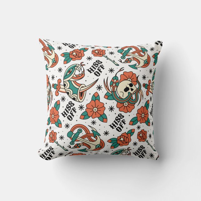 Skull & Anchor Retro Cushion (Front)