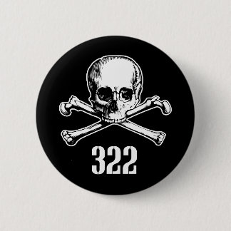 Skull and Bones 322 6 Cm Round Badge