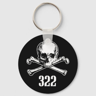 Skull and Bones 322 Key Ring