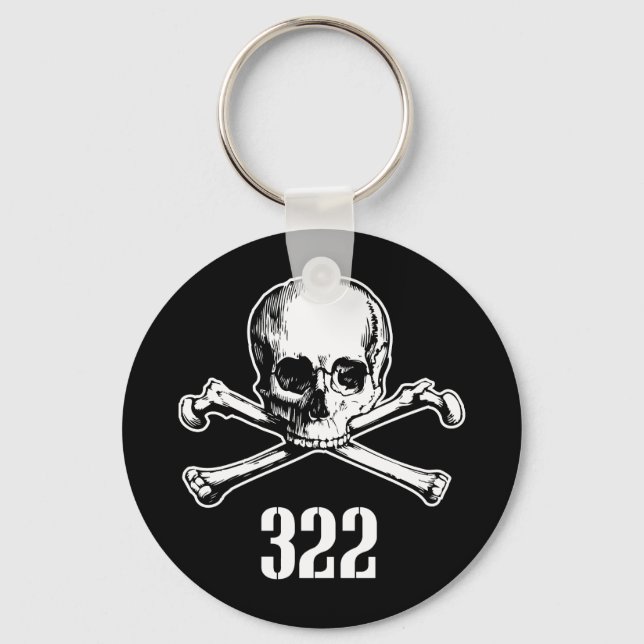 Skull and Bones 322 Key Ring (Front)