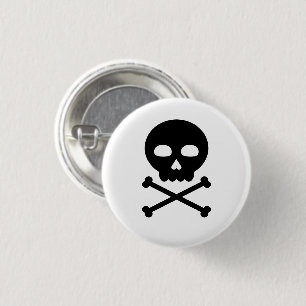 Skull and Bones 3 Cm Round Badge