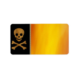 Skull and Bones Address Label