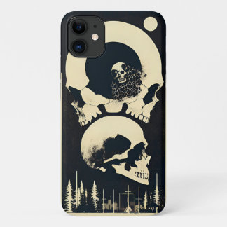 Skull and bones black  iPhone 11 case