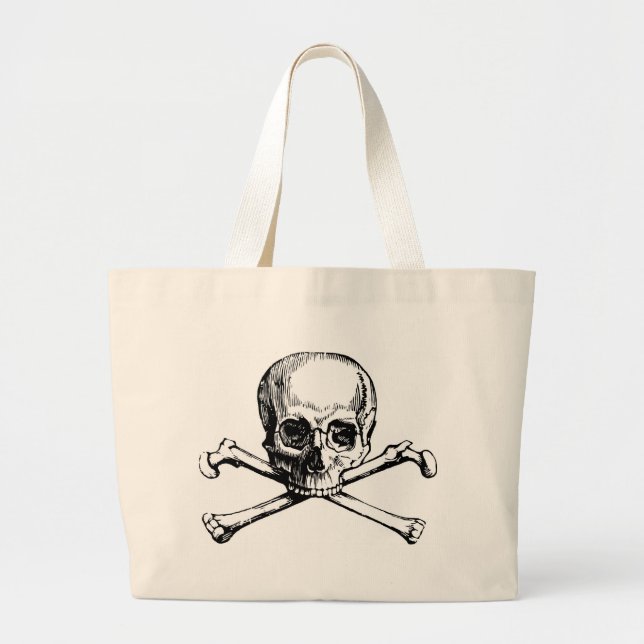 Skull and Bones Large Tote Bag (Front)