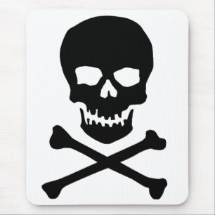 skull and bones mouse mat