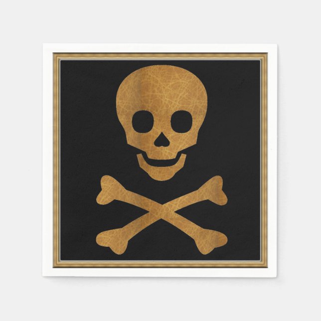 Skull and Bones Paper Napkin (Front)