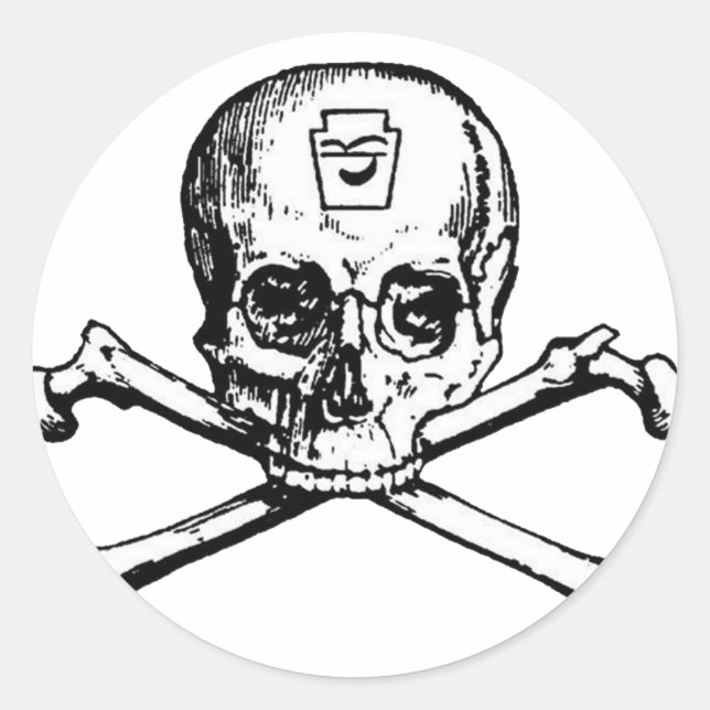 Skull and Bones - Secret Society Classic Round Sticker (Front)