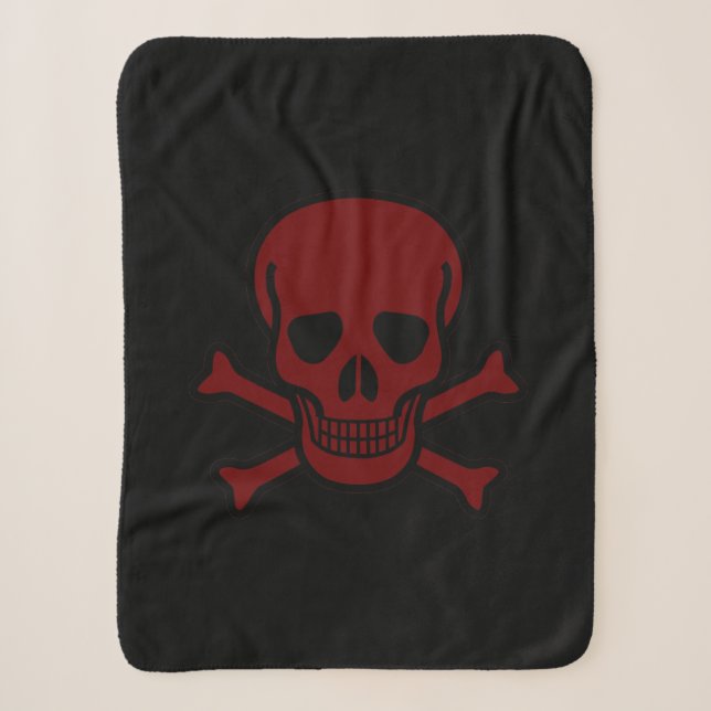 Skull and Bones Sherpa Blanket (Front)