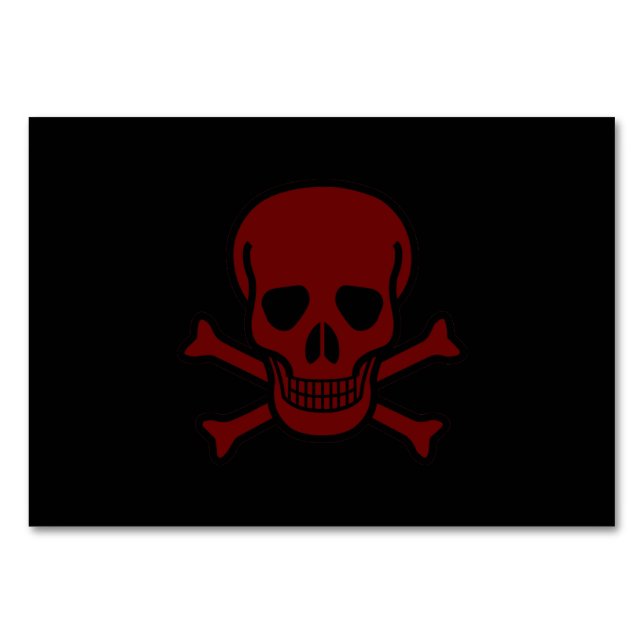 Skull and Bones Table Number (Front)