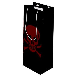 Skull and Bones Wine Gift Bag