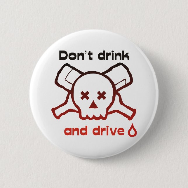 Skull and Bottles-button 6 Cm Round Badge (Front)