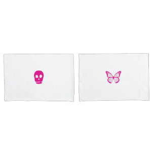 Skull and Butterfly Pillowcases