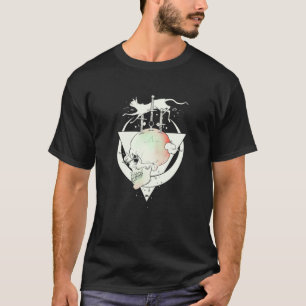 Skull And Cat With Moon Phases T-Shirt