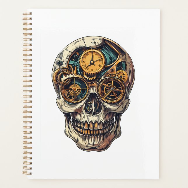 Skull and Clock Timekeeper Planner (Front)