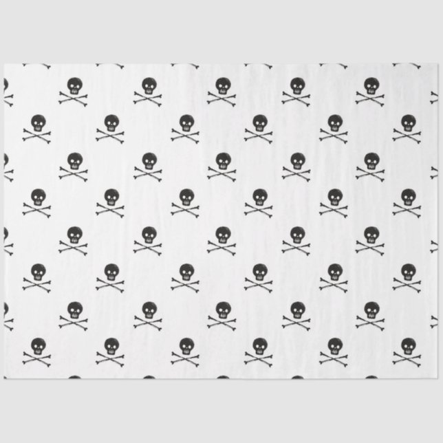 Skull and Cross Bones Design Tissue Paper (Front)