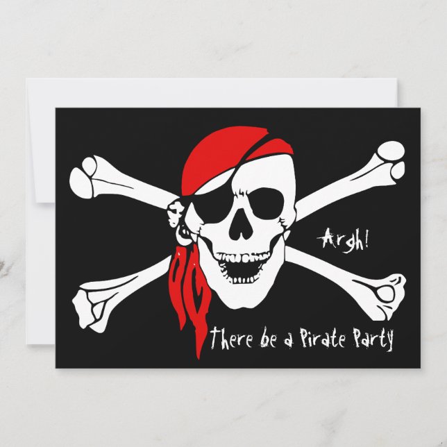 Skull and Cross Bones Invitation (Front)