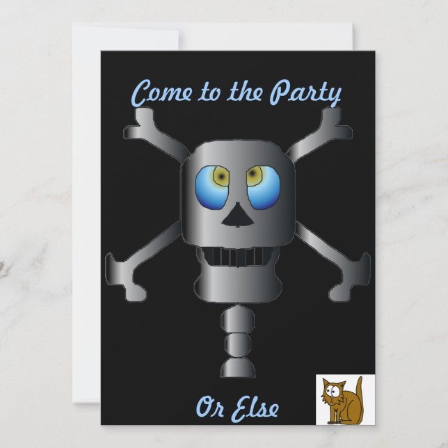 Skull and Cross Bones Invitation (Front)
