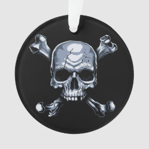 Skull and cross bones ornament