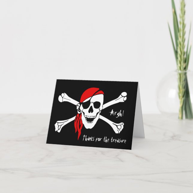 Skull and Cross Bones Thank You Card (Front)