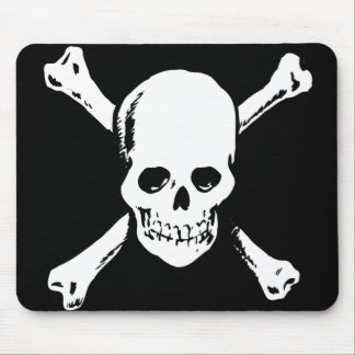skull and crossbone mouse mat