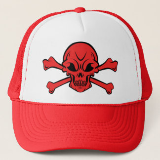 skull and crossbone trucker hat