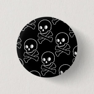 Skull And Crossbones 3 Cm Round Badge
