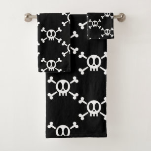 Skull and Crossbones Bath Towel Set