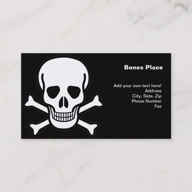 Skull and Crossbones Business Card (Front)