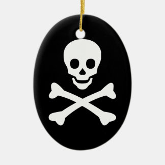 Skull and Crossbones Ceramic Tree Decoration