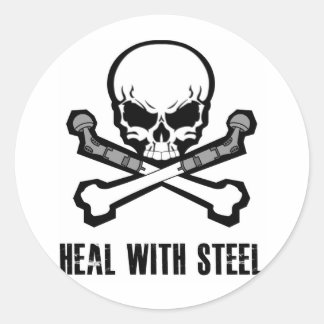 Skull and Crossbones Classic Round Sticker