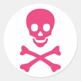 Skull and Crossbones Classic Round Sticker