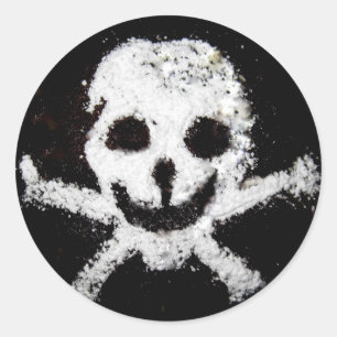 Skull and Crossbones Classic Round Sticker