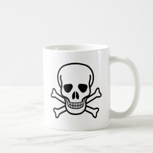 skull and crossbones coffee mug