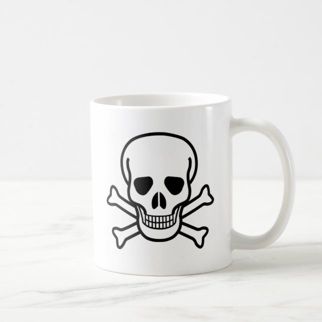 skull and crossbones coffee mug (Right)
