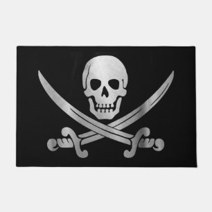 Skull and Crossbones Door Mat