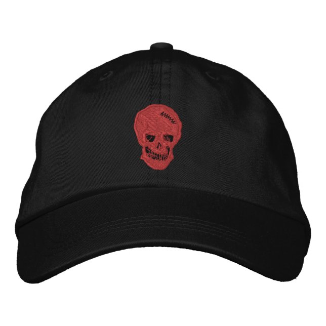 Skull and Crossbones Embroidered Hat (Front)