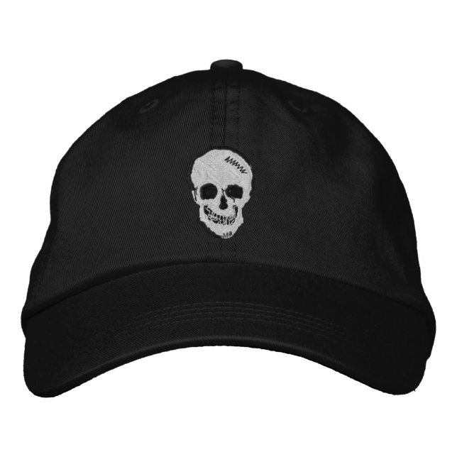 Skull and Crossbones Embroidered Hat (Front)