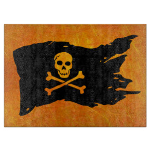 Skull and Crossbones Flag Cutting Board