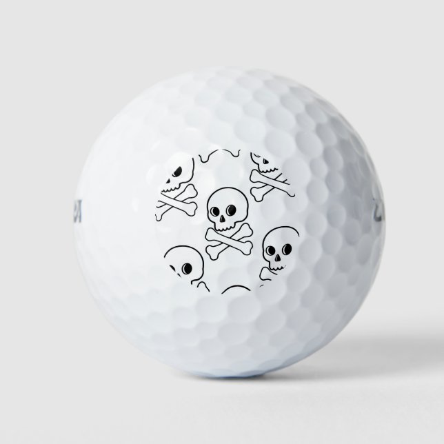 Skull And Crossbones  Golf Balls (Front)